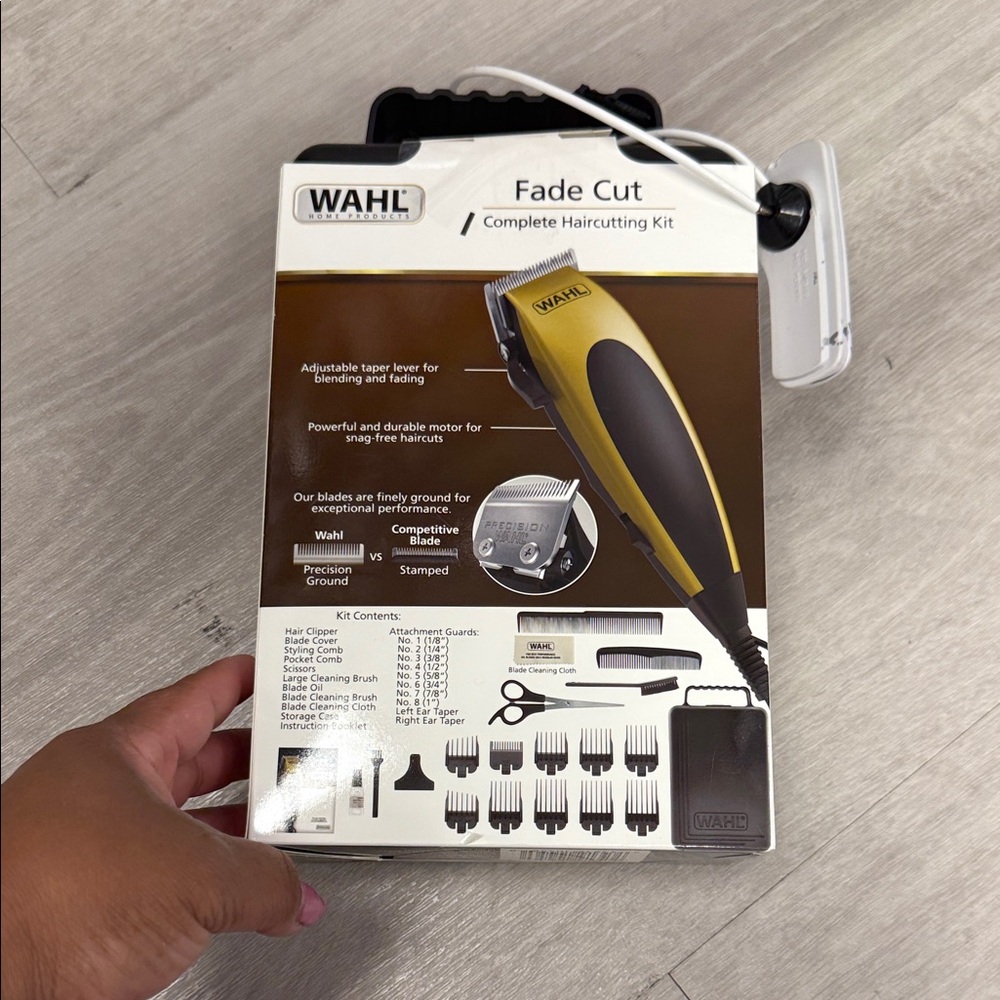 Wahl Fade Cut Hair Clipper Kit in Black and Yellow